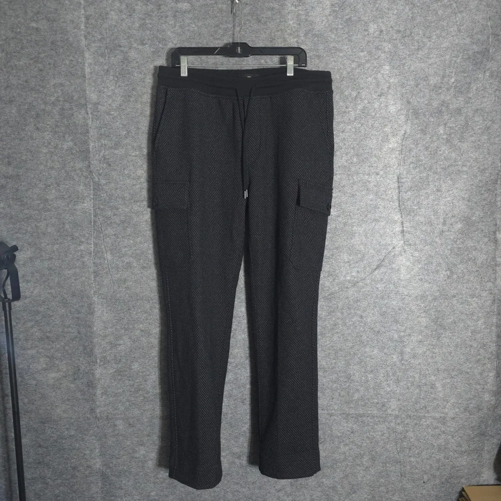 Banana Republic Wool Blend Twill Cargo Jogger Mens L Charcoal Grey Straight Pant